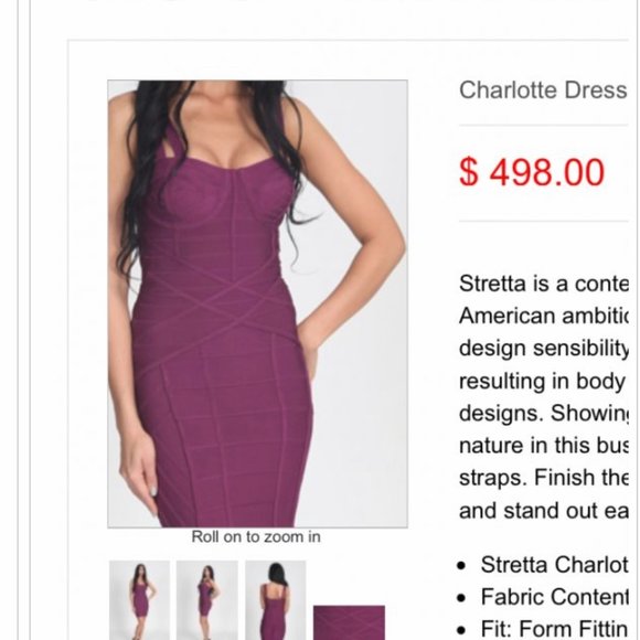 Stunning Designer cocktail dress by Stretta of LA - Picture 2 of 11